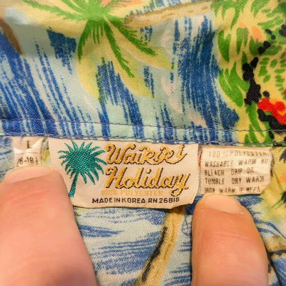 Vintage Hawaiian Shirt 70's Waikiki Holiday - Picture 4 of 4